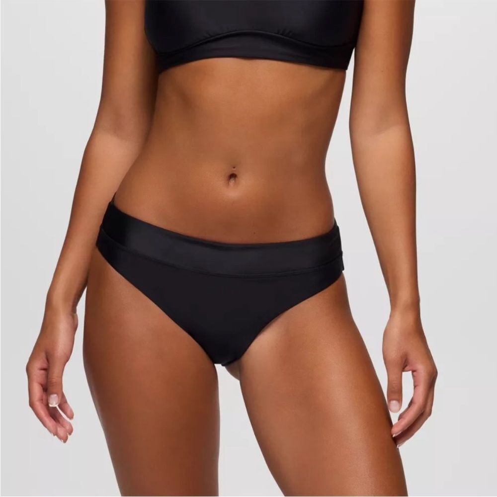 Prana Summer Wave Bottom Black Bikini Beach‎ Swim XL NEW